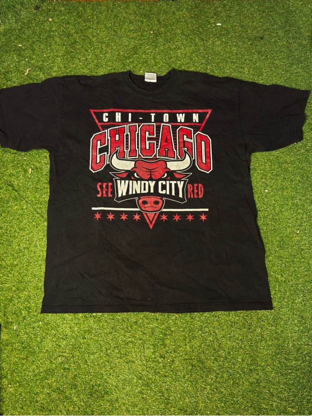 Chicago Bulls Black tee men size 3Xl